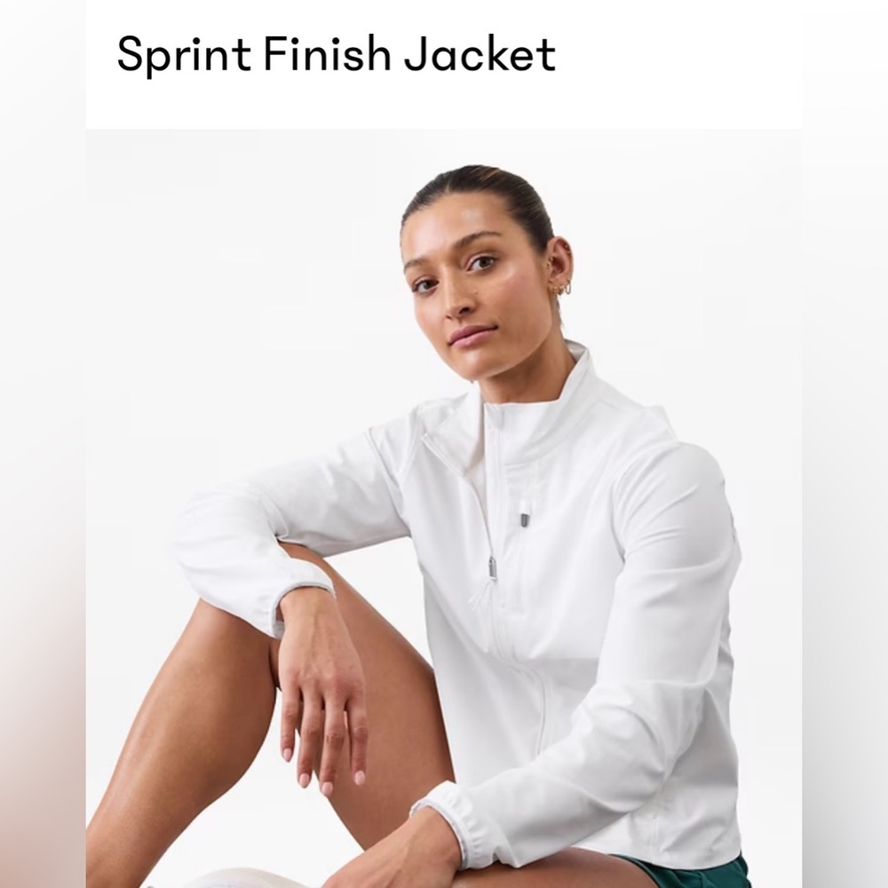 Athleta White Full-Zip Performance Jacket